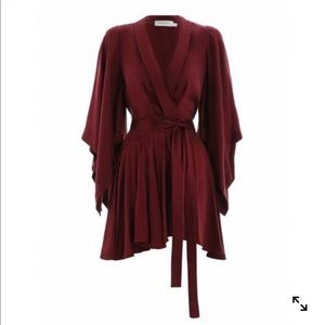 NWOT Zimmerman Kimono dress burgundy